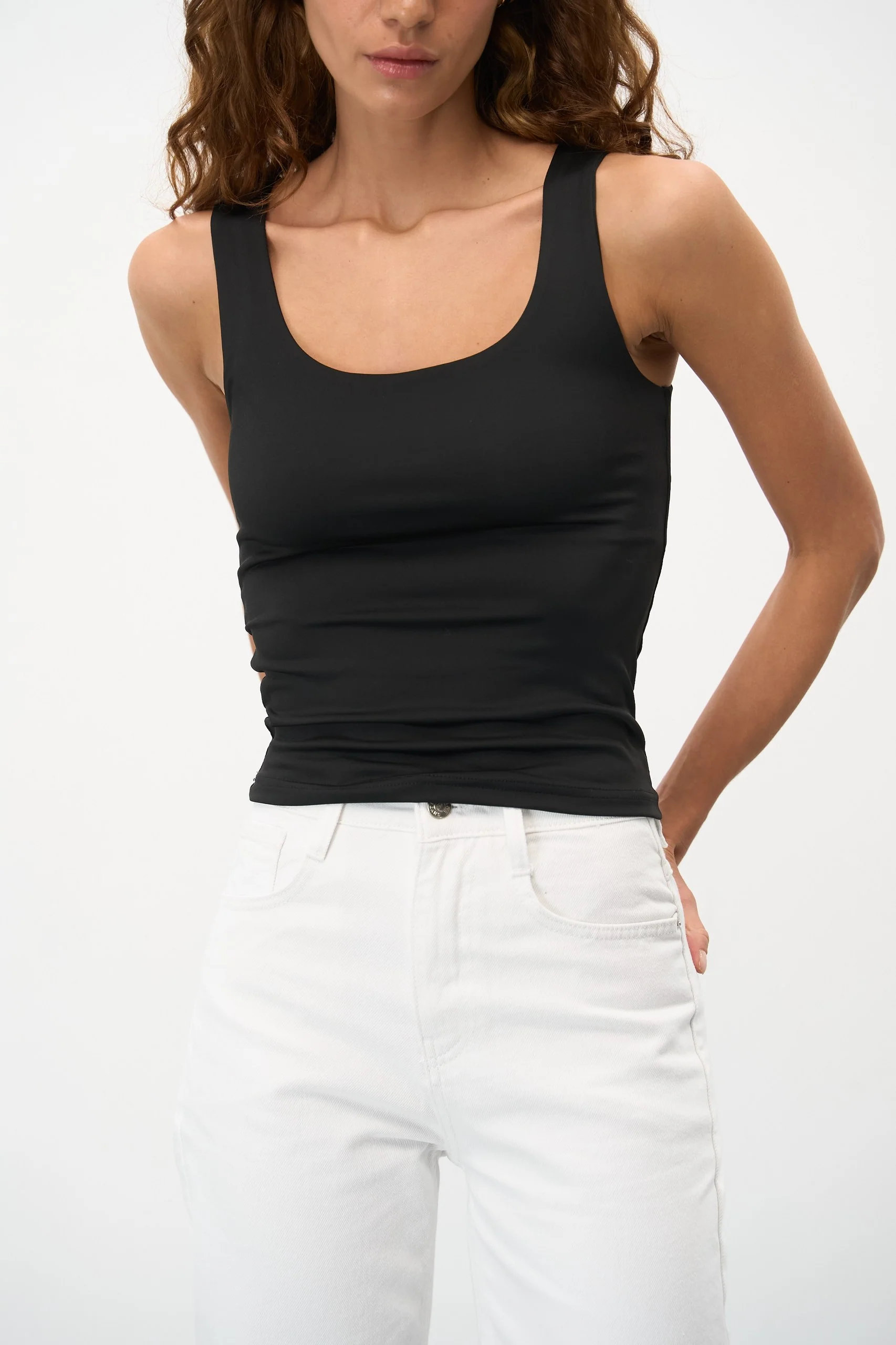Basic tank top, Black - Image 4