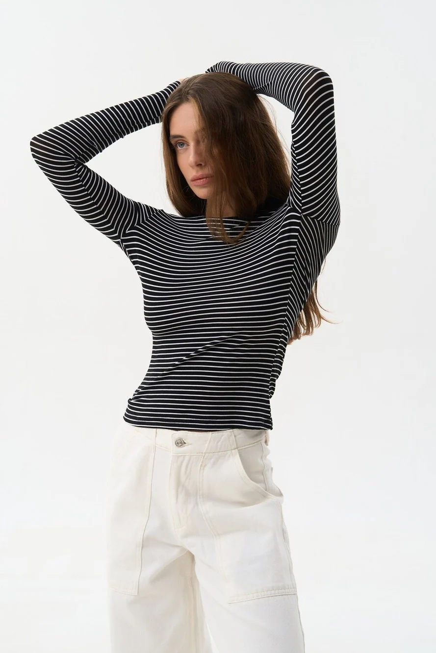Black Striped Long Sleeve - Image 4