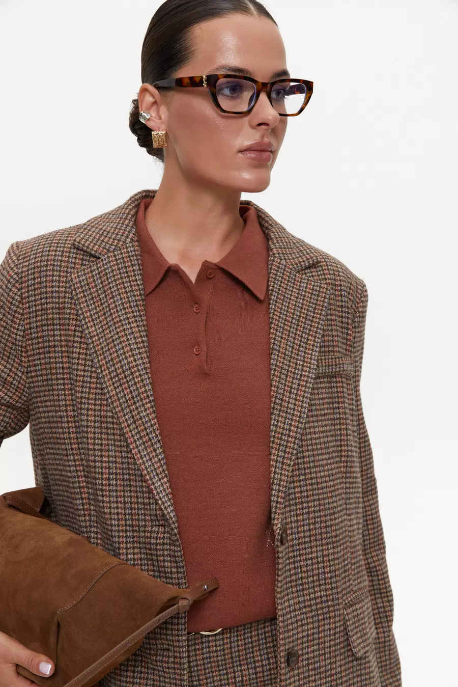 Brown Classic Check Jacket - Image 4