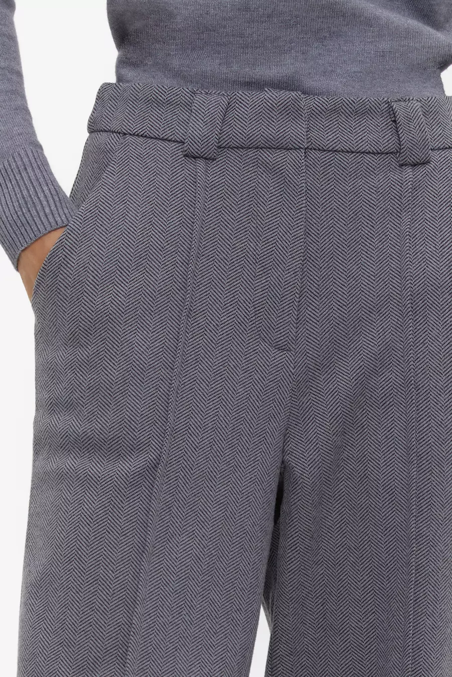 Grey Classic Flared Pants - Image 4