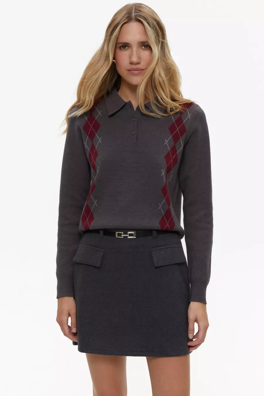 Grey Skirt with Pocket Detail - Image 4