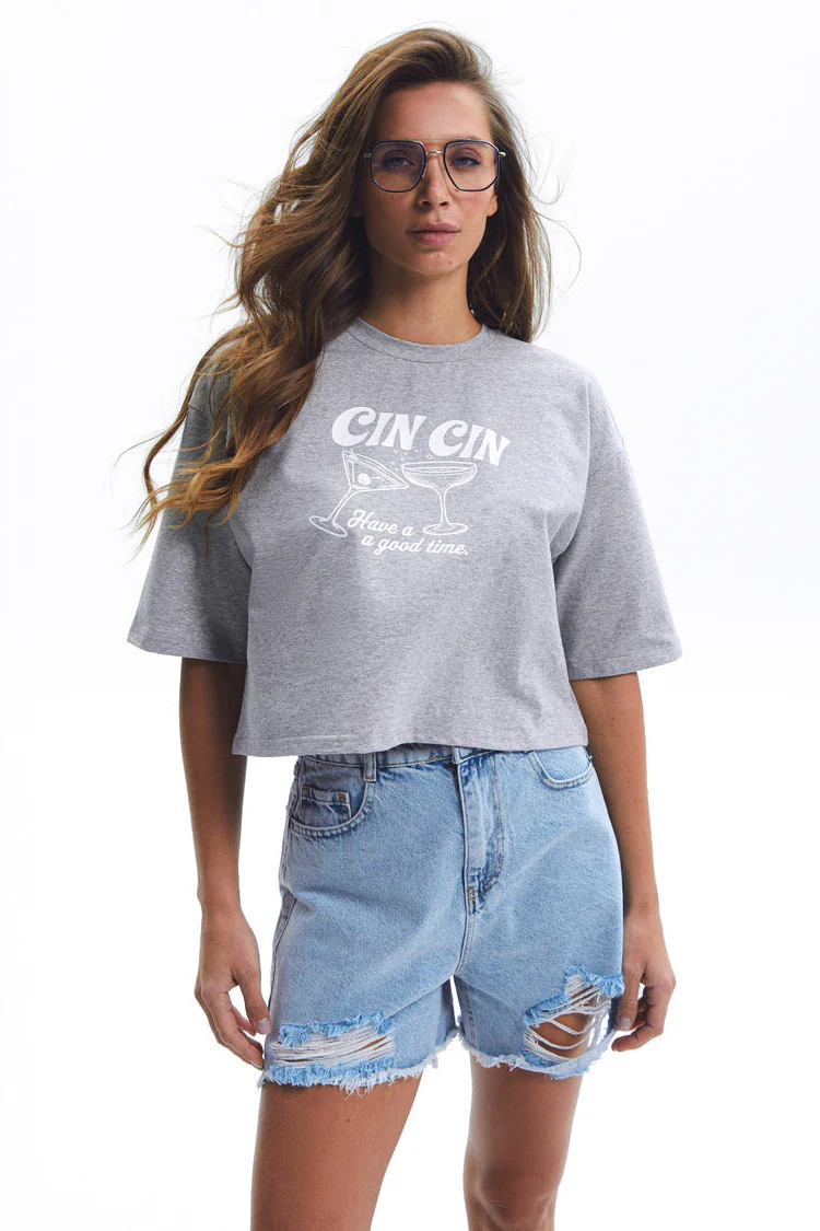 Raw hem denim shorts, Natural Blue - Image 4