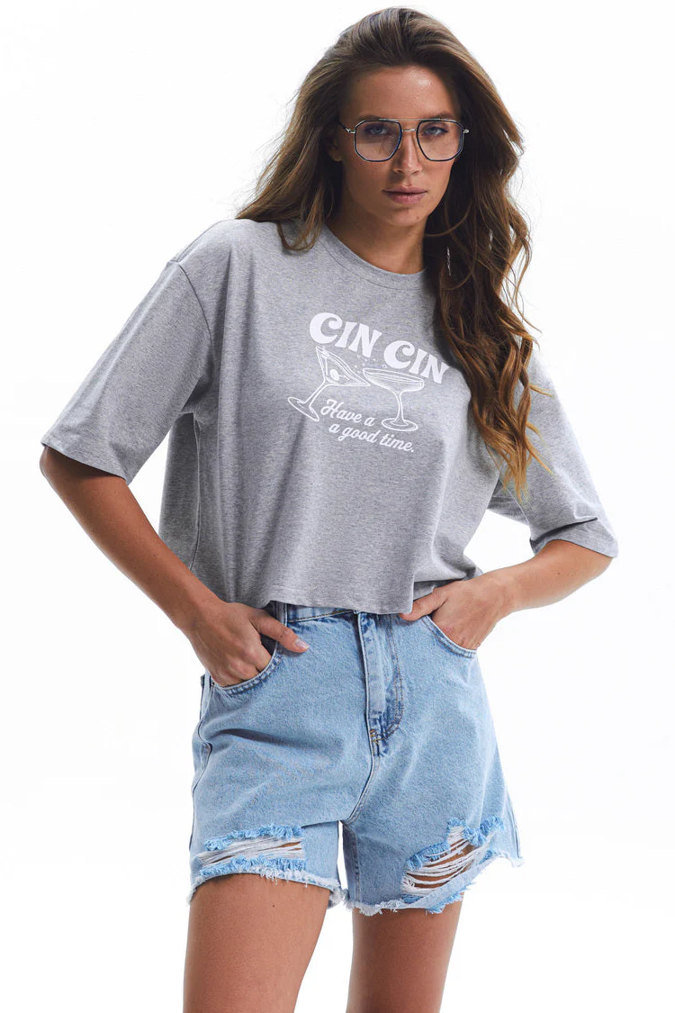 Raw hem denim shorts, Natural Blue - Image 6