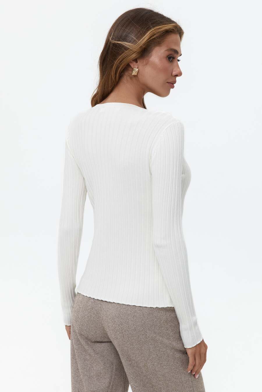 Milk Knit Long Sleeve Top - Image 4