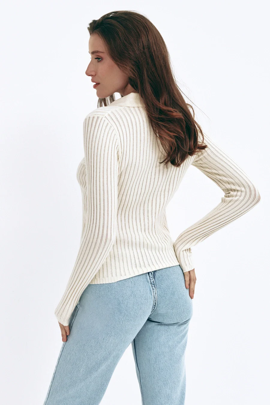 Milk Polo Collar Long Sleeve - Image 5