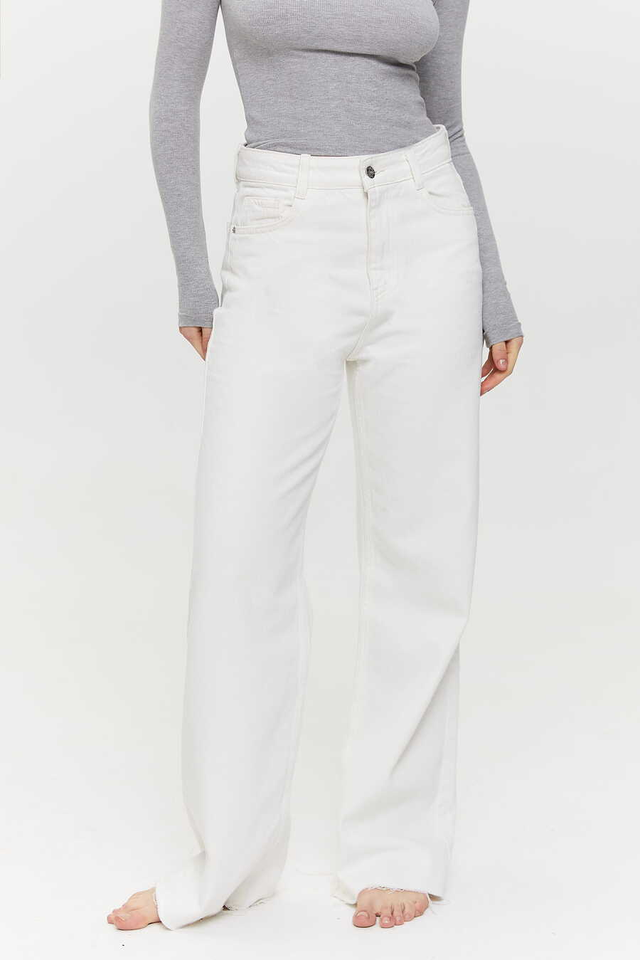 WIDE-LEG jeans, Milk - Image 3