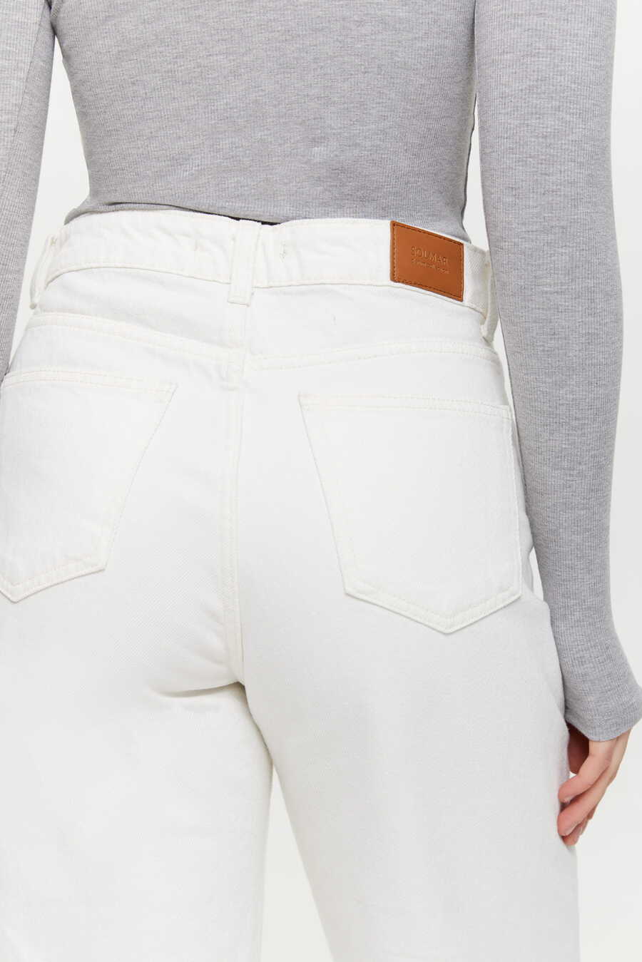 WIDE-LEG jeans, Milk - Image 4