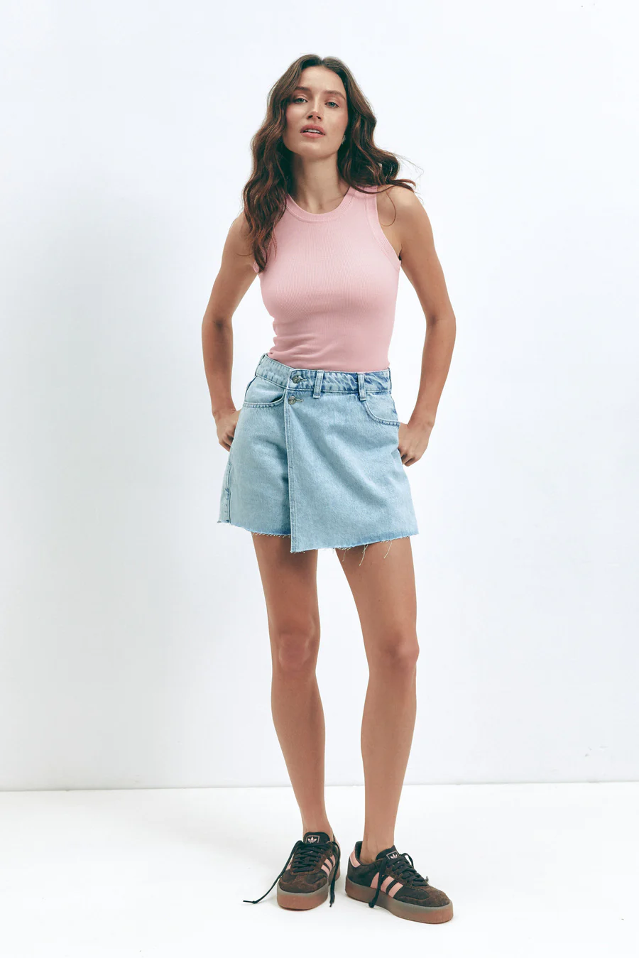 Pink Sleeveless Ribbed Top - Image 3