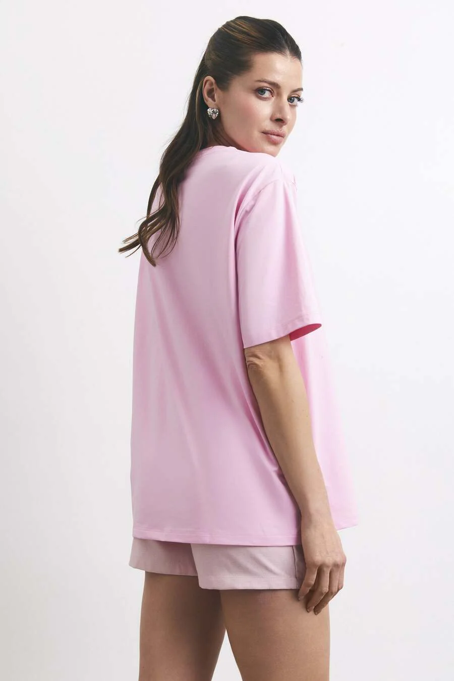 Loose-fit T-shirt, Baby Pink - Image 4