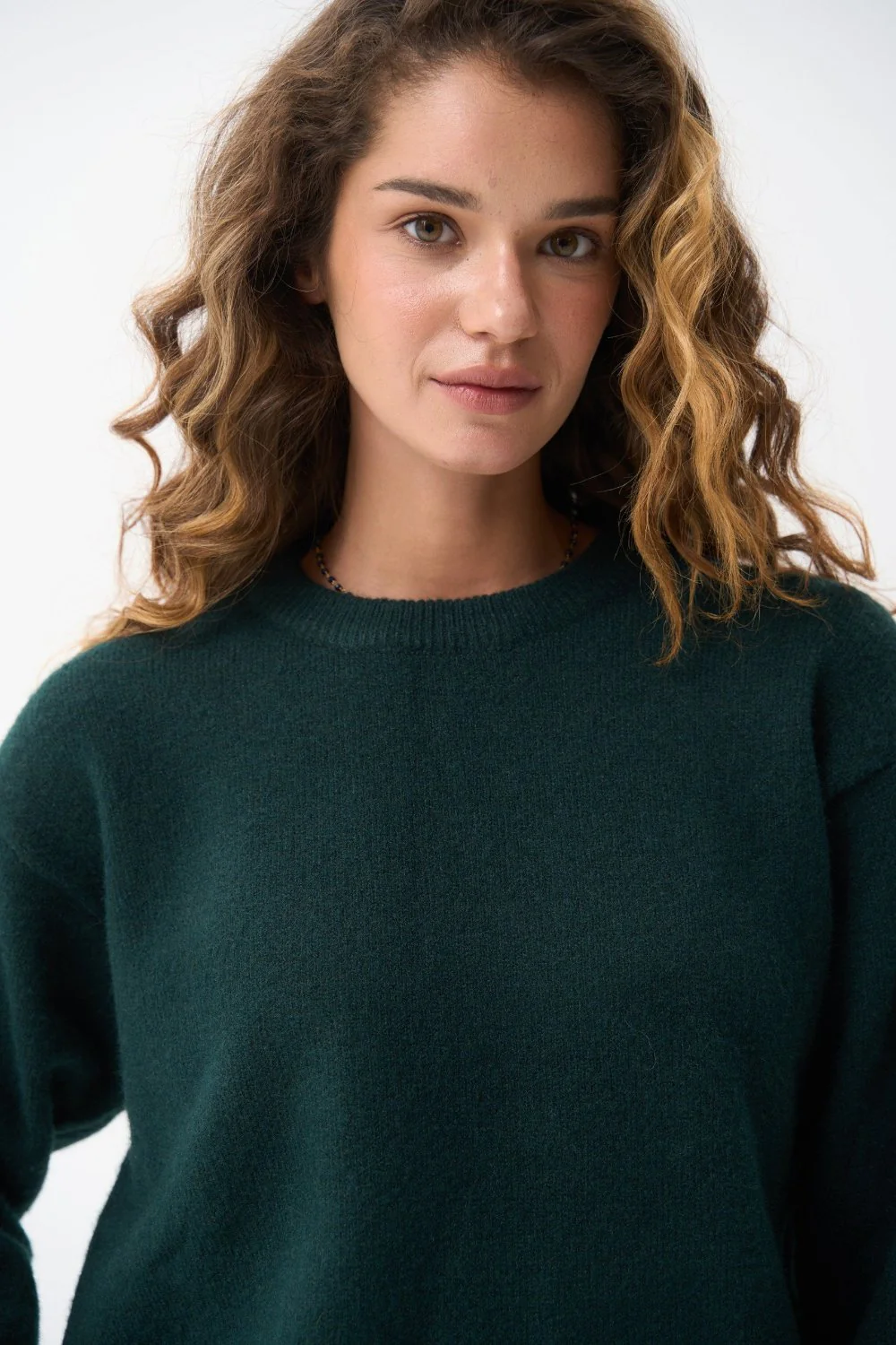 Wool sweater in color green - Image 4
